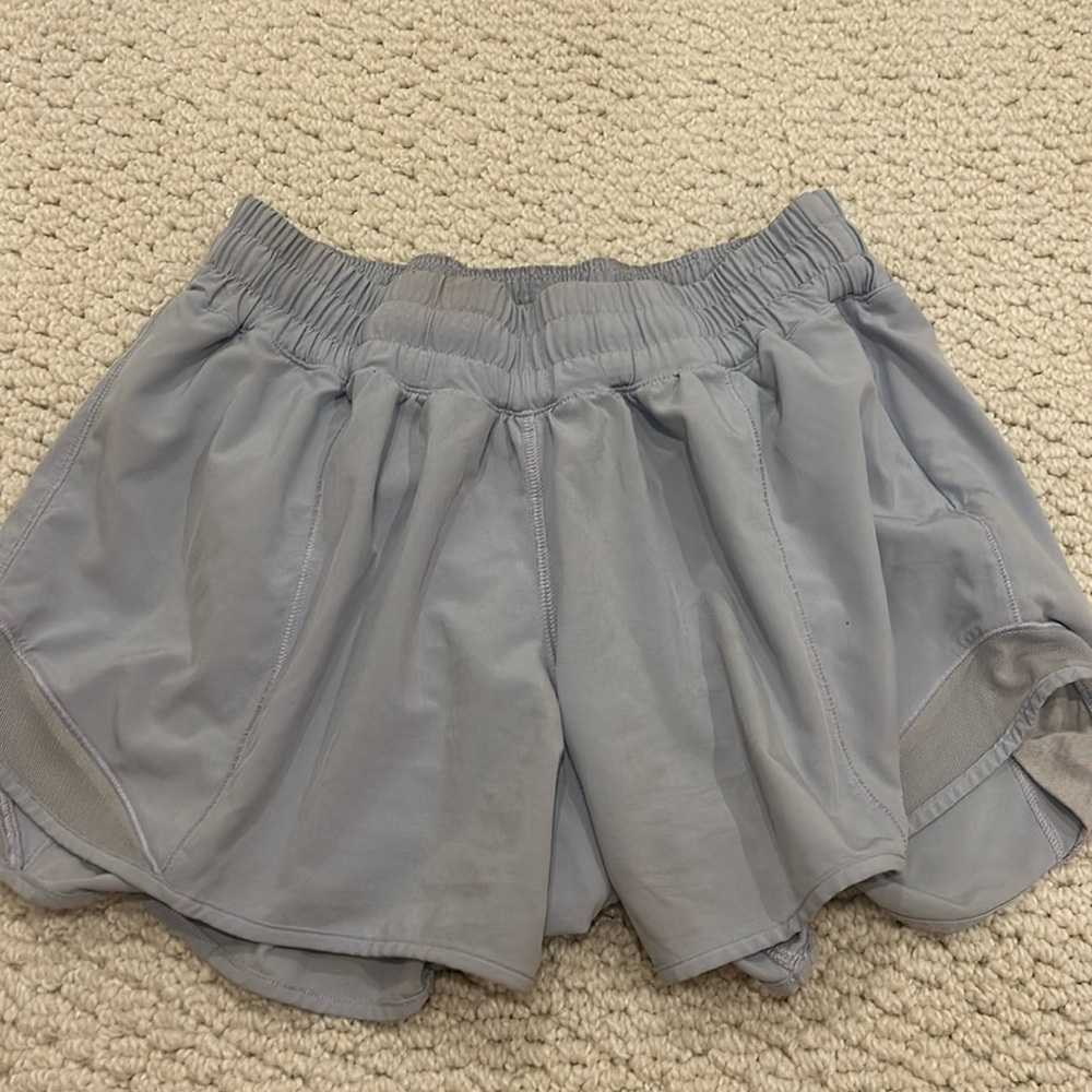 Light blue Lululemon Hotty Hot shorts